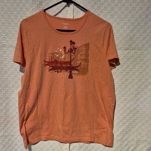 Sonoma Women's XL Terracotta Cotton T-Shirt With Venice Graphic